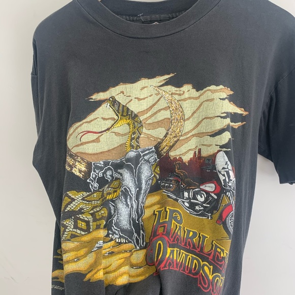 RARE ✨ 1970s Harley Davidson shirt Vintage snake - Picture 7 of 7